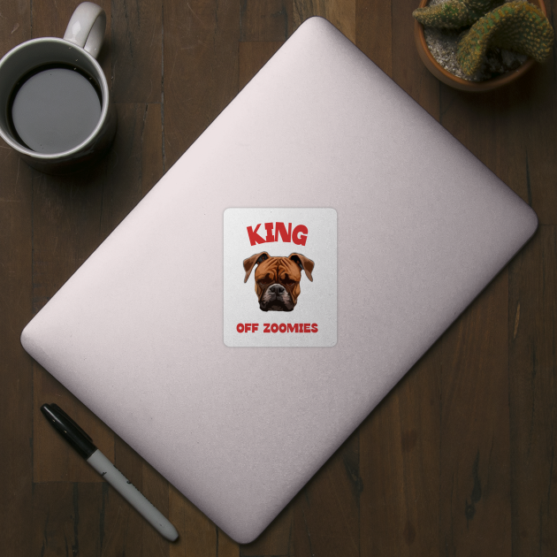 Boxer dog king of zoomies by Boogz Apparel